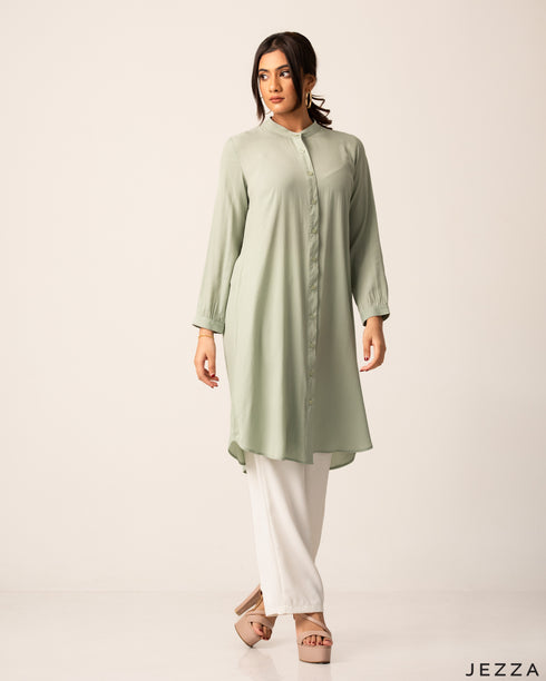 Poly Cotton Top With Back Smocked Panel 60842